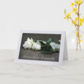 ホワイトローズ悔やみや弔慰カード カード (黄色い花)