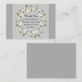 ホワイトローズ悔やみや弔慰サンキューカード ノートカード (正面/裏面)