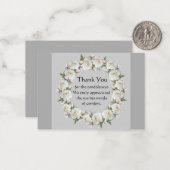 ホワイトローズ悔やみや弔慰サンキューカード ノートカード (正面/裏面インサイチュ)