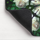 ホワイトローズ抽象芸術フラワーアート マウスパッド (コーナー)