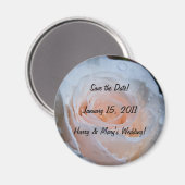 ホワイトローズ日付磁石を保存 マグネット (正面/裏面)