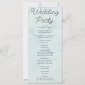 ホワイトローズ淡い色のグリーン結婚式 プログラム (裏面)