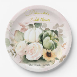 ホワイトローズ秋カボチャ ペーパープレート