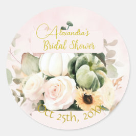 ホワイトローズ秋カボチャ ラウンドシール