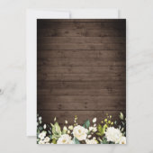 ホワイトローズ素朴ウッドランタンブライダルシャワー 招待状 (裏面)