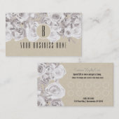 ホワイトローズ素朴クラフトカスタマーロイヤリティカード ロイヤリティカード (正面/裏面)