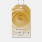 ホワイトローズ結婚の感謝メッセージカード ギフトタグ (正面)