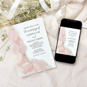 ホワイトローズ結婚クォーツ 招待状