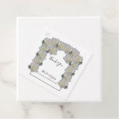 ホワイトローズ結婚ズギフトメッセージカード フェイバータグ (インサイチュ)