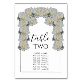 ホワイトローズ結婚ズゲスト名 テーブルナンバー