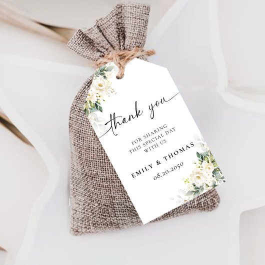 ホワイトローズ結婚セレモニーギフトラベル ギフトタグ