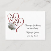 ホワイトローズ結婚ハートテーブル プレイスカード (裏面)