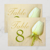 ホワイトローズ結婚バドのテーブル番号1-9はがき ポストカード (正面/裏面)