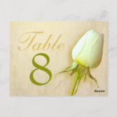 ホワイトローズ結婚バドのテーブル番号1-9はがき ポストカード (裏面)