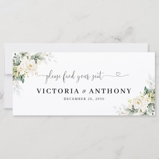 ホワイトローズ結婚フローラのヘッドテーブル記号 (正面)