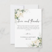 ホワイトローズ結婚フローラサンキューカード サンキューカード (正面)