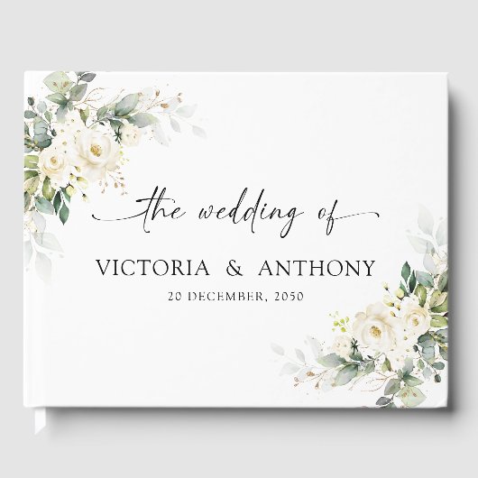 ホワイトローズ結婚フローラズゲストブック ゲストブック (正面)