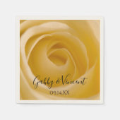 ホワイトローズ結婚フローラ スタンダードカクテルナプキン (正面)