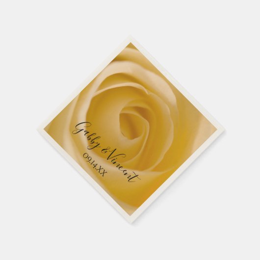 ホワイトローズ結婚フローラ スタンダードカクテルナプキン (角)