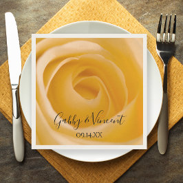 ホワイトローズ結婚フローラ スタンダードカクテルナプキン