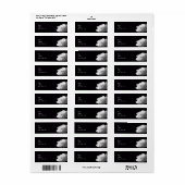 ホワイトローズ結婚差出人住所ラベル ラベル (フルシート)