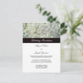 ホワイトローズ結婚式招待状はがき インビテーションポストカード (スタンド正面)