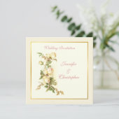 ホワイトローズ結婚式招待状 招待状 (スタンド正面)