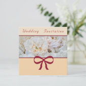 ホワイトローズ結婚式招待状 招待状 (スタンド正面)