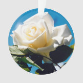 ホワイトローズ美しいオーナメント オーナメント (正面)