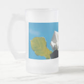 ホワイトローズ美しい フロストグラスビールジョッキ (左)