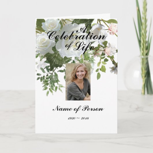 ホワイトローズ葬儀プログラム プログラム (正面)