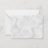 ホワイトローズ葬式サンキューカード ノートカード (裏面)