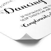 ホワイトローズ踊り足ビーチサンダル結婚ズサイン ポスター (角)