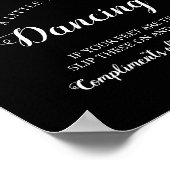 ホワイトローズ踊り足ビーチサンダル結婚ズサイン ポスター (角)