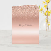 ホワイトローズ金ゴールドグリッターグリッジスパークル      カード (黄色い花)