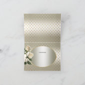 ホワイトローズ金ゴールドハートサンキューカード サンキューカード (内部)