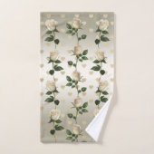 ホワイトローズ金ゴールドハートタオルセット バスタオルセット (ハンドタオル)