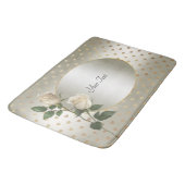 ホワイトローズ金ゴールドハートバスマット バスマット (アングル)