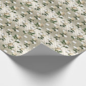 ホワイトローズ金ゴールドハートラッピング紙 ラッピングペーパー (角)