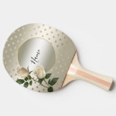 ホワイトローズ金ゴールドハート卓球ラケット 卓球ラケット (横)