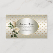 ホワイトローズ金ゴールドハート名刺 名刺 (裏面)