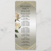 ホワイトローズ金ゴールドハート結婚式 プログラム