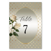 ホワイトローズ金ゴールドハート表 テーブルナンバー (裏面)