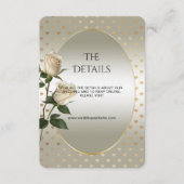 ホワイトローズ金ゴールドハート詳細エンクロージャカード エンクロージャーカード (正面)