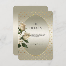 ホワイトローズ金ゴールドハート詳細エンクロージャカード エンクロージャーカード