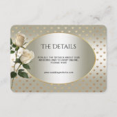 ホワイトローズ金ゴールドハート詳細エンクロージャカード エンクロージャーカード (正面)