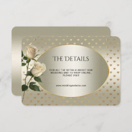 ホワイトローズ金ゴールドハート詳細エンクロージャカード エンクロージャーカード