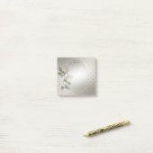 ホワイトローズ金ゴールドハートPost it Notes ポストイット (デスク上)