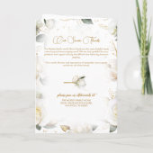 ホワイトローズ金ゴールドフローラ葬儀プログラム プログラム (裏面)