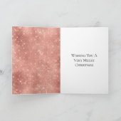 ホワイトローズ金ゴールドメリークリスマスツリー カード (内部)